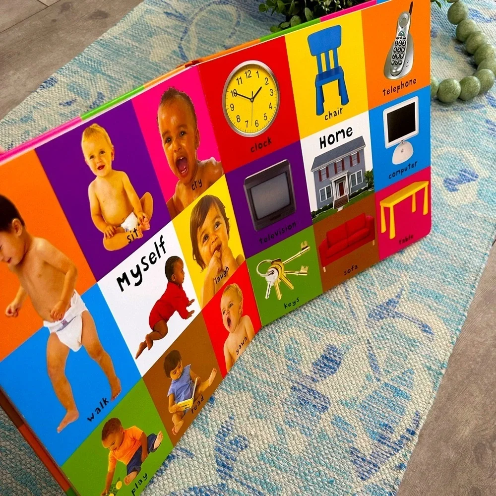 First 100 Words Book - Multicolor Large Baby Toddler Learning Board Book
